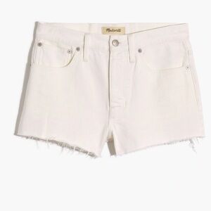 Madewell Relaxed Denim Shorts. Size 27. White. NWT.